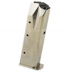 RUGER P85 9MM 17RD FLUSH FIT NICKEL MAGAZINE, MEC-GAR