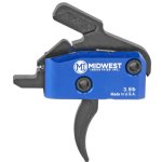 MIDWEST INDUSTRIES ENHANCED SINGLE STAGE CURVED TRIGGER, BLUE FINISH, 3.5 LB, DROP IN