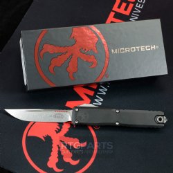 MICROTECH ULTRATECH GEN III ZERO BLADE PLAY OTF AUTOMATIC KNIFE, 3.5" M390 S/E, STONEWASH, 1121-10