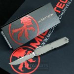 MICROTECH ULTRATECH GEN III ZERO BLADE PLAY OTF AUTOMATIC KNIFE, NATURAL CLEAR, 3.5" M390 D/E PARTIAL SERRATED, APOCALYPTIC, 1121-11APNC