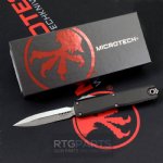 MICROTECH ULTRATECH GEN III ZERO BLADE PLAY OTF AUTOMATIC KNIFE, 3.5" M390 D/E DAGGER, STONEWASH, 1122-10