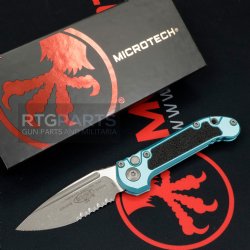 MICROTECH LUDT GEN III AUTO KNIFE, S/E, TURQUOISE, 3.5 INCH, APOCALYPTIC, SERRATED, 1135-11APTQ