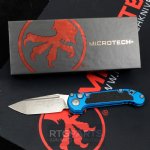 MICROTECH LUDT GEN III AUTO KNIFE, T/E, BLUE, 3.5 INCH, APOCALYPTIC, 1136-10APBL