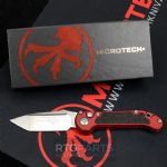 MICROTECH LUDT GEN III AUTO KNIFE, T/E, MERLOT, 3.5 INCH, STONEWASH, 1136-10MR