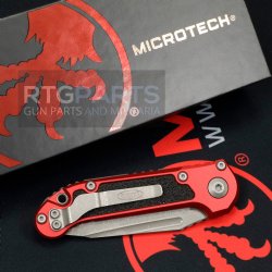 MICROTECH LUDT GEN III AUTO KNIFE, T/E, RED, 3.5 INCH, APOCALYPTIC, FULLY SERRATED, 1136-12APRD