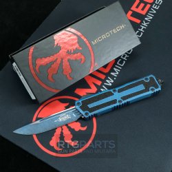 MICROTECH SCARAB II GEN III S/E OTF AUTOMATIC KNIFE, WEATHERED BLUE, 3.9 INCH, 1278-1WBL