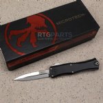 MICROTECH HERA II MINI D/E BAYONET OTF, AUTOMATIC KNIFE, BLACK 30TH ANNIVERSARY, 3 INCH, STONEWASH, 1701M-1030