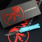 MICROTECH HERA II MINI D/E BAYONET OTF, AUTOMATIC KNIFE, TURQUOISE, 3 INCH, STANDARD, 1701M-1TQ