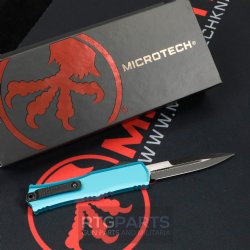 MICROTECH HERA II MINI D/E BAYONET OTF, AUTOMATIC KNIFE, TURQUOISE, 3 INCH, STANDARD, 1701M-1TQ