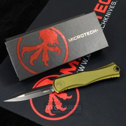 MICROTECH HERA II D/E OTF AUTOMATIC KNIFE, OD GREEN, 4 INCH, 1702-1OD