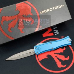 MICROTECH HERA II MINI D/E OTF, AUTOMATIC KNIFE, BLUE, 3 INCH, BLUE, 1702M-10APBL