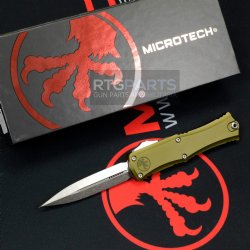 MICROTECH HERA II MINI D/E OTF, AUTOMATIC KNIFE, OD GREEN 30TH ANNIVERSARY, 3 INCH, STONEWASH, 1702M-10OD30