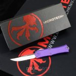 MICROTECH HERA II MINI S/E OTF, AUTOMATIC KNIFE, PURPLE, 3 INCH, SATIN BLADE, 1703M-4PU