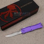 MICROTECH HERA II MINI S/E RECURVE OTF, AUTOMATIC KNIFE, PURPLE, 3 INCH, STONEWASH, 1705M-10PU