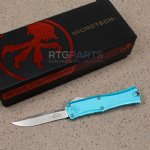 MICROTECH HERA II MINI S/E RECURVE OTF, AUTOMATIC KNIFE, TURQUOISE, 3 INCH, STONEWASH, 1705M-10TQ