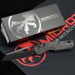 MICROTECH STANDARD ISSUE MSI, SIGNATURE SERIES, S/E, RAM-LOK, CARBON FIBER SCALES, 3.9 INCH DLC BLADE W/ DLC HARDWARE, 210-1DLCTFLCFS