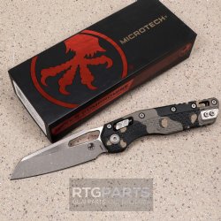 MICROTECH STANDARD ISSUE MSI, S/E, RAM-LOK, BLACK TACTICAL CAMO POLYMER, 3.9 INCH, APOCALYPTIC, 210T-10APPMTC