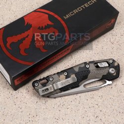 MICROTECH STANDARD ISSUE MSI, S/E, RAM-LOK, BLACK TACTICAL CAMO POLYMER, 3.9 INCH, APOCALYPTIC, 210T-10APPMTC