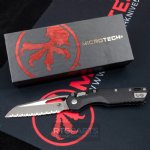 MICROTECH STANDARD ISSUE MSI, S/E, RAM-LOK, BLACK POLYMER, 3.9 INCH, APOCALYPTIC, FULLY SERRATED, 210T-12APPMBK