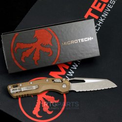 MICROTECH STANDARD ISSUE MSI, S/E, RAM-LOK, POLYMER DARK EARTH, 3.9 INCH, APOCALYPTIC, FULLY SERRATED, 210T-12APPMDE