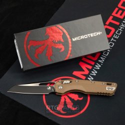 MICROTECH STANDARD ISSUE MSI, S/E, RAM-LOK, DARK EARTH POLYMER, 3.9 INCH, BLACK BLADE, 210T-1PMDE