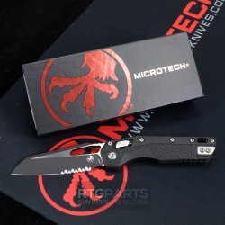 MICROTECH STANDARD ISSUE MSI, S/E, RAM-LOK, BLACK POLYMER, 3.9 INCH, BLACK BLADE, PARTIAL SERRATED, 210T-2PMBK