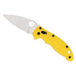 SPYDERCO MANIX 2 LIGHTWEIGHT SALT, YELLOW FRCP HANDLE, SATIN FINISH, 3.37" BLADE LENGTH, CPM MAGNACUT STEEL