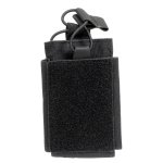 BLACK AR15 SINGLE MAG VELCRO POUCH W/ BUNGEE PULLER