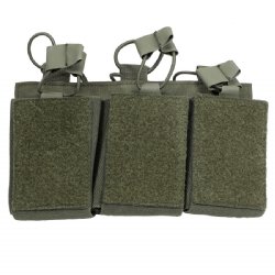 ODG AR15 TRIPLE MAG VELCRO POUCH W/ BUNGEE PULLER