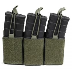 ODG AR15 TRIPLE MAG VELCRO POUCH W/ BUNGEE PULLER