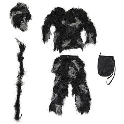 NIGHT CAMO FR 4-PIECE GHILLIE SUIT, SIZE M/L