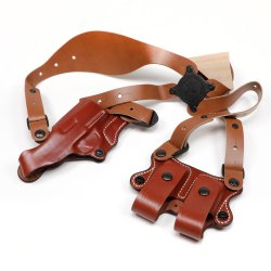 DESANTIS GUNHIDE 11D NEW YORK UNDERCOVER SHOULDER HOLSTER FOR SIG SAUER P365 & XL, RIGHT HAND, TAN LEATHER