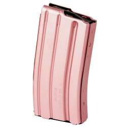 AR15 20RD PINK ALUMINUM MAGAZINE NEW, DURAMAG