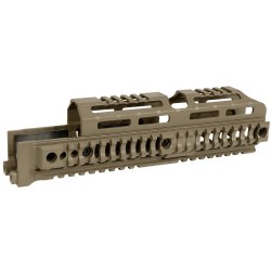 MIDWEST INDUSTRIES AK47/AK74 ALPHA SERIES 10 INCH QUAD RAIL HANDGUARD, FDE