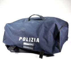 ITALIAN POLICE BLACK RIOT GEAR SET WITH BAG