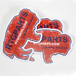 RTG PARTS STICKER, WYOMING BUFFALO RED