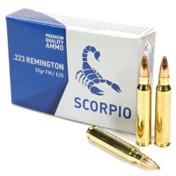 SCORPIO 223 REM 55GR FMJ, 20RD BOX