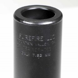 SUREFIRE 7.62MM/.308 MACHINE GUN M240 SOCOM FAST-ATTACH SUPPRESSOR TRAINER, BLACK