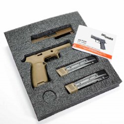 SIG CALIBER X-CHANGE KIT 9MM P320-M18, COYOTE FINISH, INCLUDES THREE MAGS