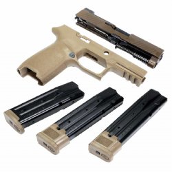 SIG CALIBER X-CHANGE KIT 9MM P320-M18, COYOTE FINISH, INCLUDES THREE MAGS