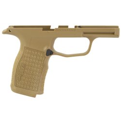 SIG GRIP MODULE ASSEMBLY, P365XL LXG, LASER ENGRAVED STIPPLING, COYOTE
