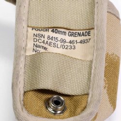 BRITISH 40MM GRENADE POUCH, DESERT CAMO