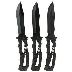 SOG THROWING KNIVES, PARACORD HANDLE, INCLUDES SHEATH, 3 PACK