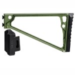 JMAC CUSTOMS TS-8P WITH RUBBER BUTTPAD FOR 4.5MM FOLDING AK, GREEN