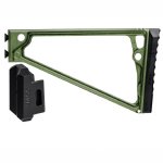 JMAC CUSTOMS TS-8P WITH RUBBER BUTTPAD FOR 5.5MM FOLDING AK, GREEN