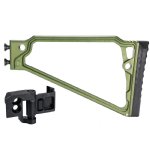 JMAC CUSTOMS TS-8RP 1913 FOLDING STOCK WITH RUBBER BUTTPAD, GREEN
