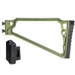 JMAC CUSTOMS TS-8RP FOLDING STOCK WITH RUBBER BUTTPAD FOR 4.5MM FOLDING AK, GREEN