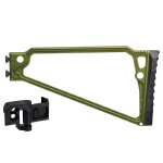 JMAC CUSTOMS TS-9RP 1913 FOLDING STOCK WITH RUBBER BUTTPAD, GREEN