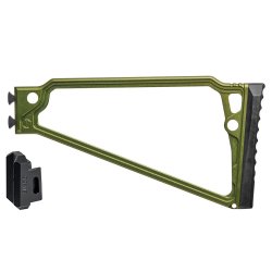 JMAC CUSTOMS TS-9RP FOLDING STOCK WITH RUBBER BUTTPAD FOR 5.5MM FOLDING AK, GREEN