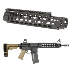 MIDWEST INDUSTRIES TWO PIECE CARBINE EXTENDED FREE FLOAT M-LOK HANDGUARD 